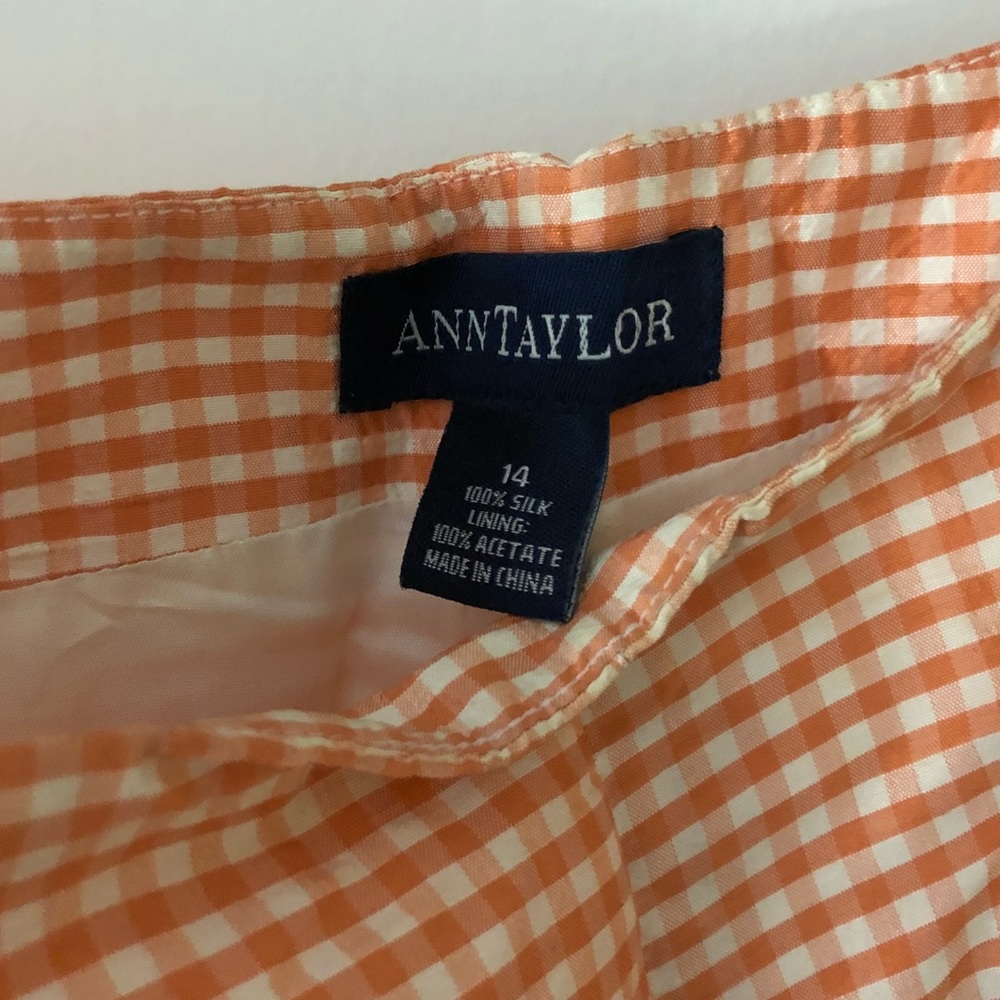 Ann Taylor Gingham Crop Pants